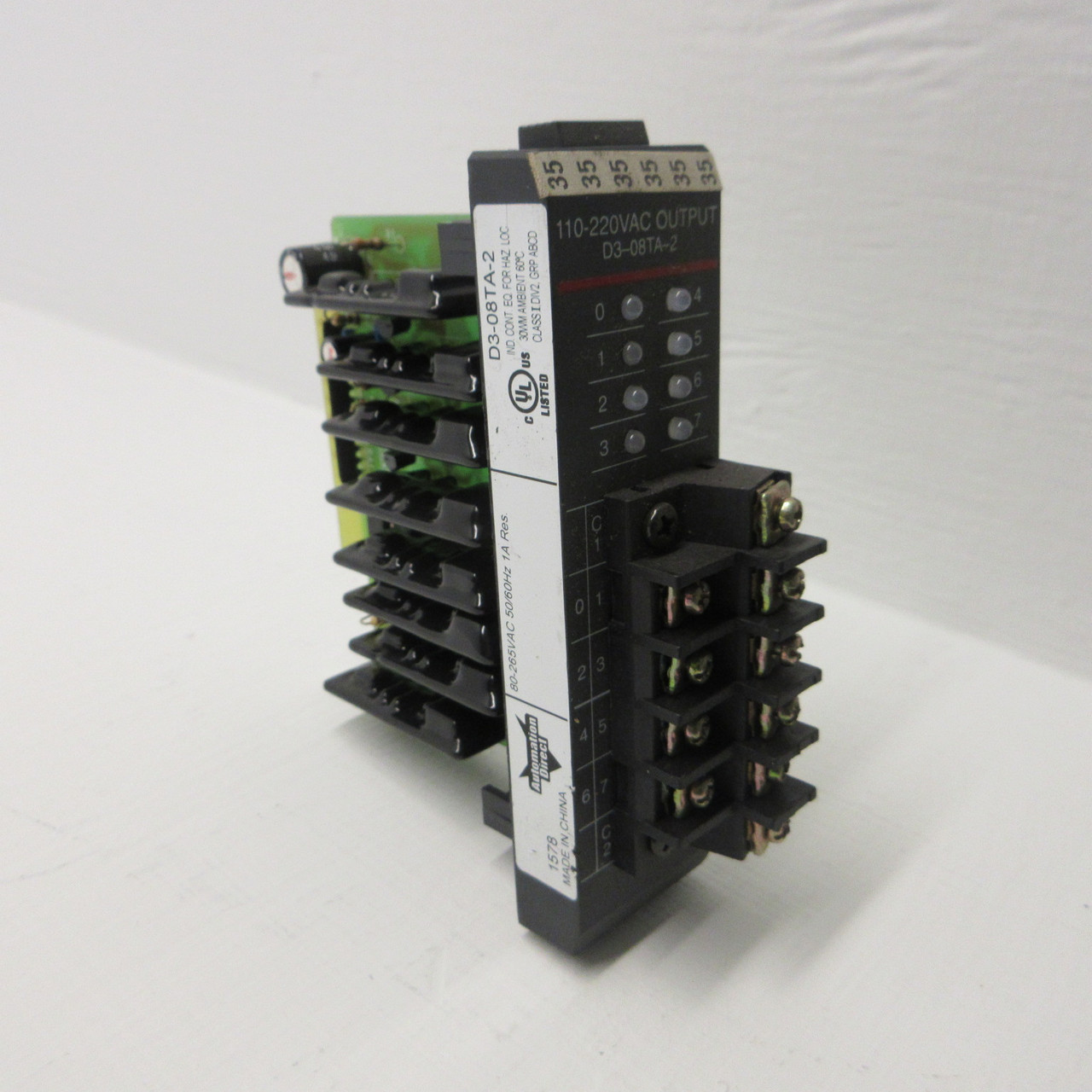 Automation Direct D3-08TA-2 PLC Output Module 110-220VAC GE Faunc 1578 D308TA2 (AH1309-1)