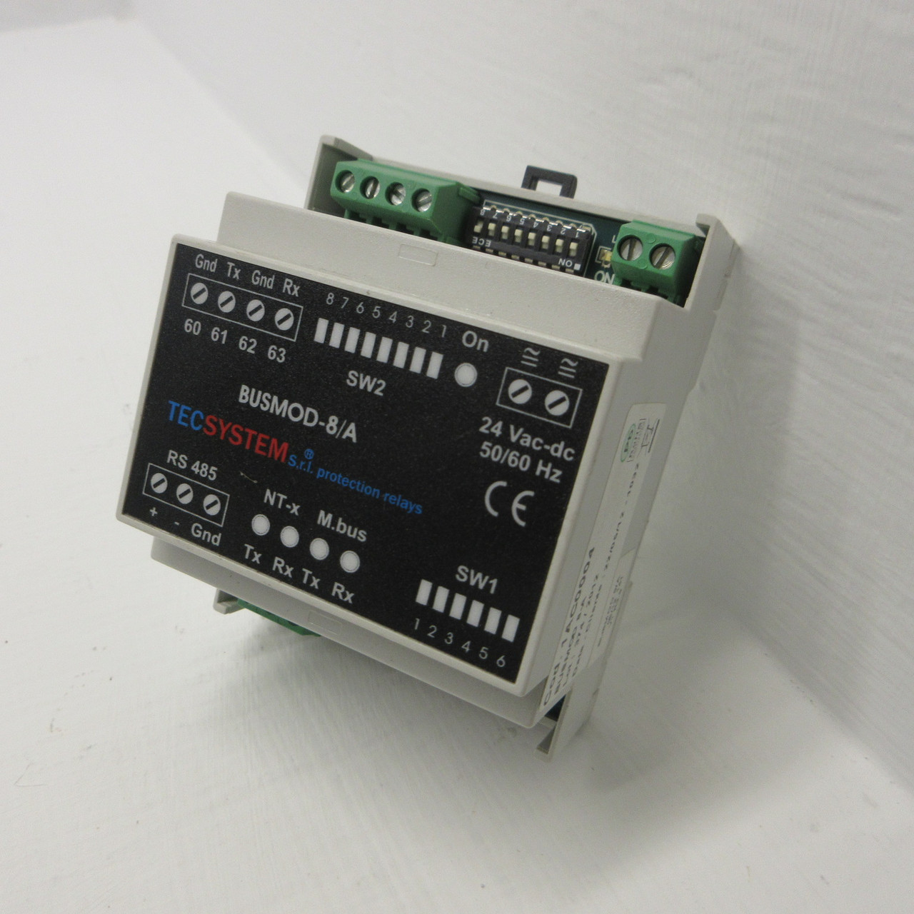 TEC System BUSMOD-8/A S.r.l Protection Relay 24 VAC/DC Cod. 1AC0004 BUSMOD8/A (AH1320-1)