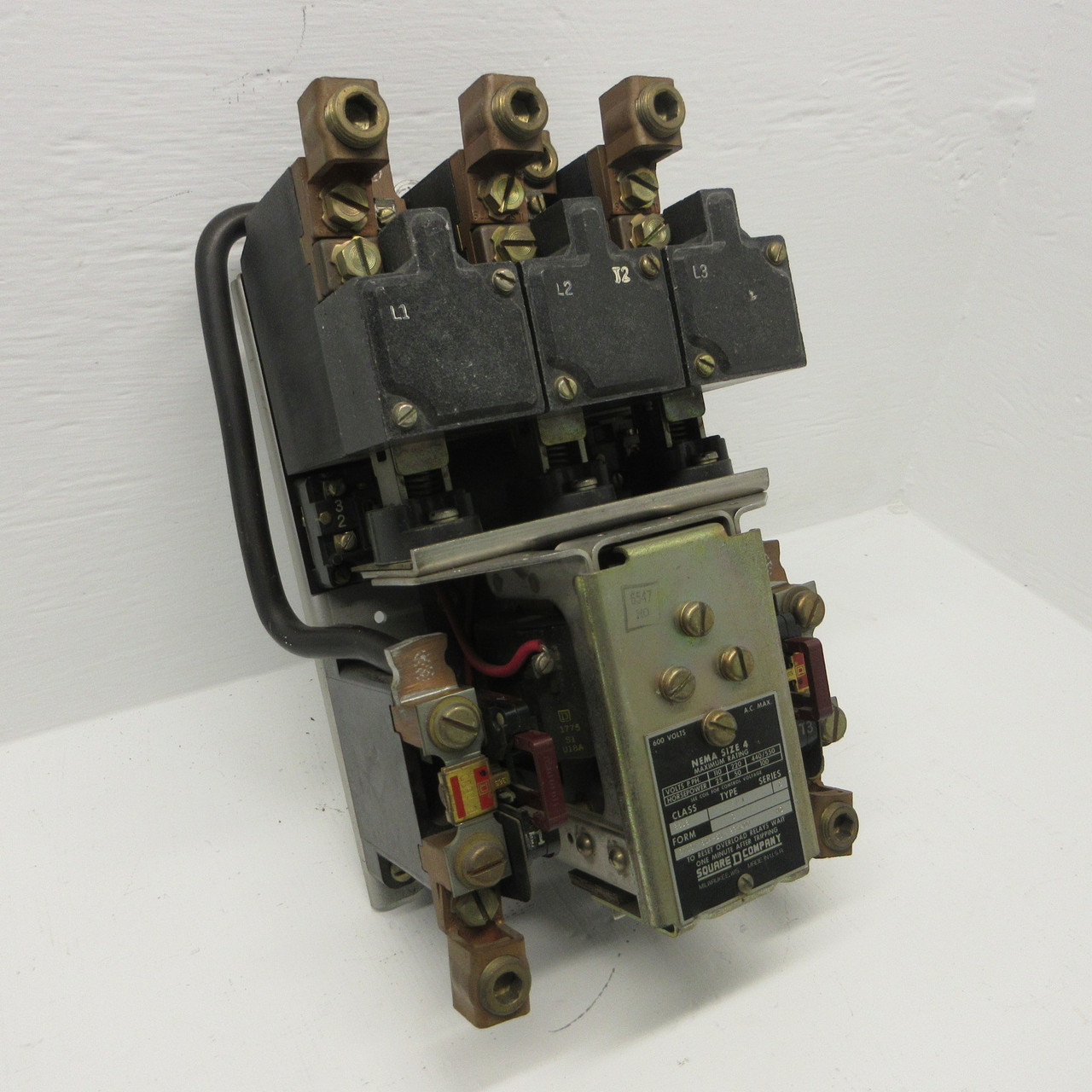 Image of Square D 8536F0-1 S Series C Motor Starter Size 4 120V Coil 600VAC 100HP 8536F01