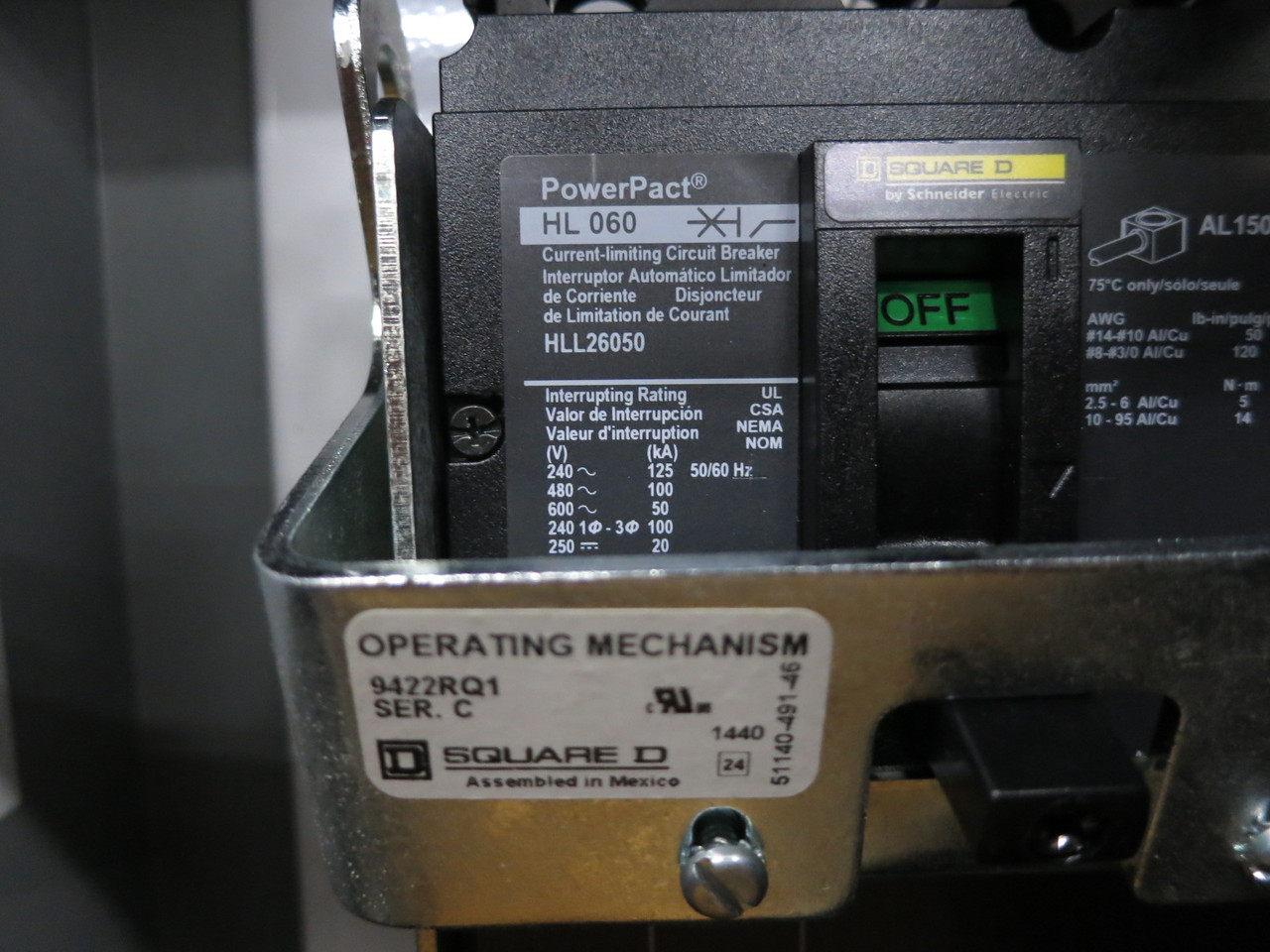 NEW Square D 50A Breaker Size 1 Starter Combo Box 1PH 120V HLL26050 8536SCO1S (DW8264-2)