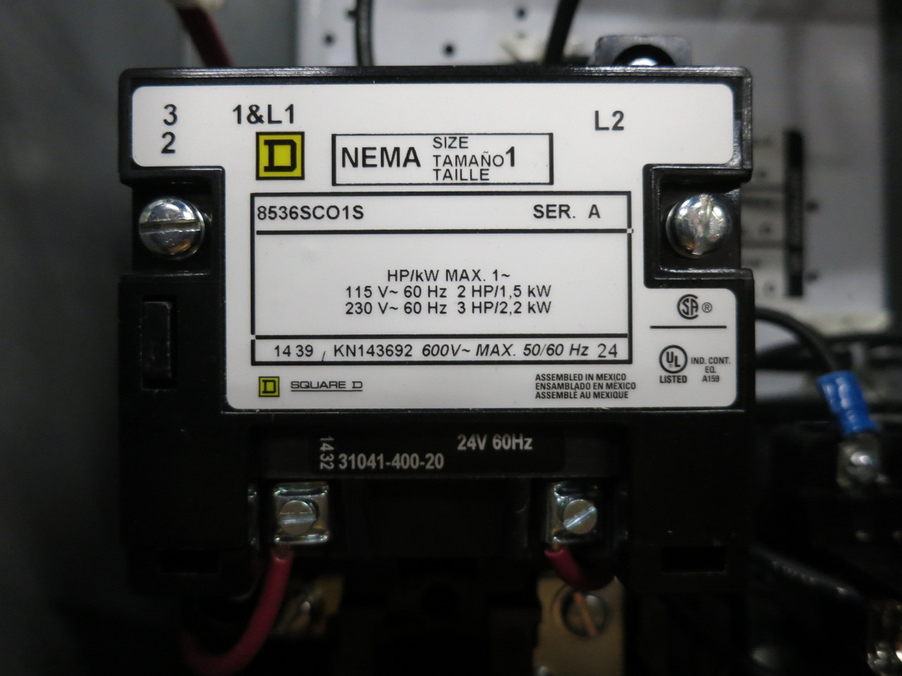 NEW Square D 50A Breaker Size 1 Starter Combo Box 1PH 120V HLL26050 8536SCO1S (DW8264-2)