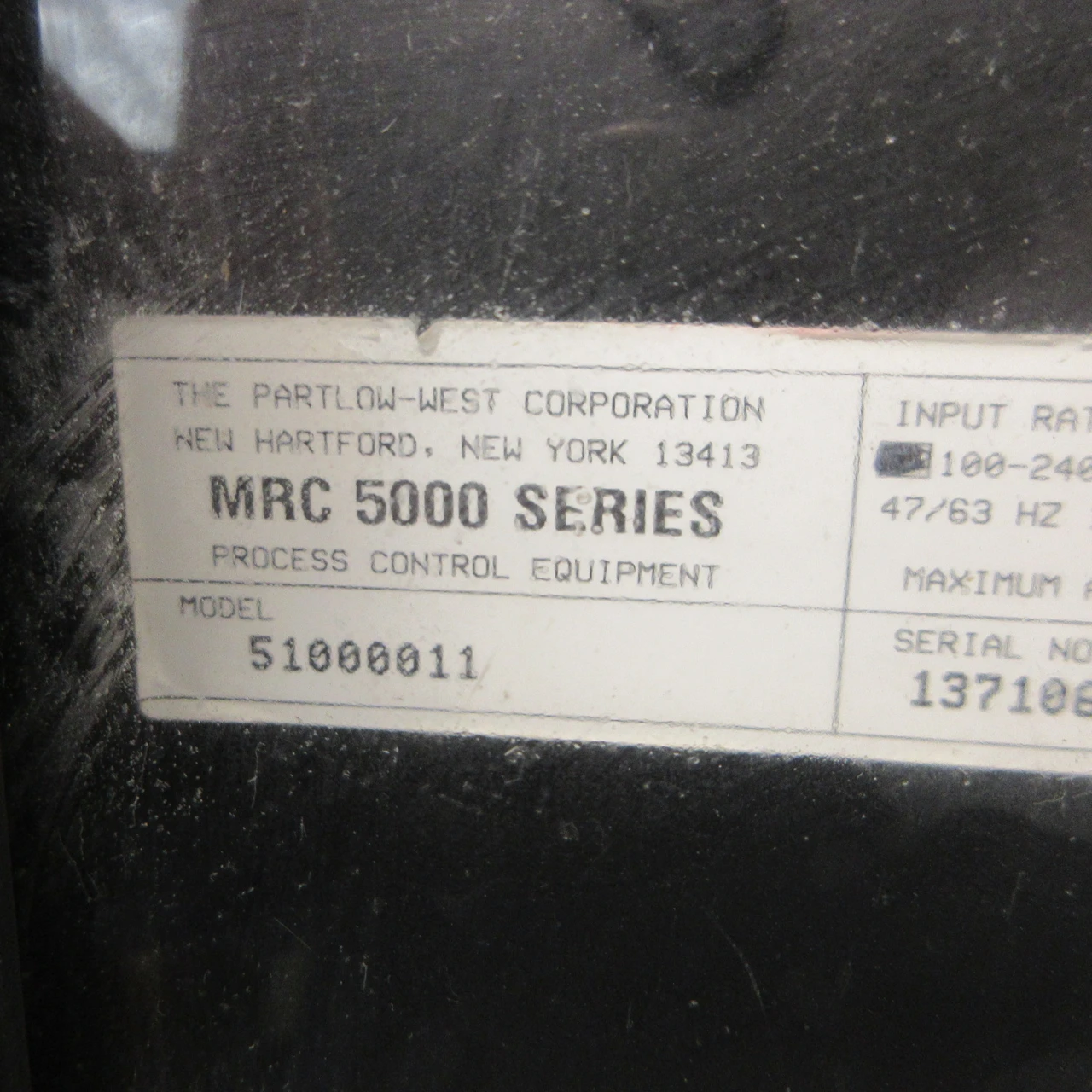 Partlow 51000011 MRC 5000 Series Chart Recorder 100-240V Process ...