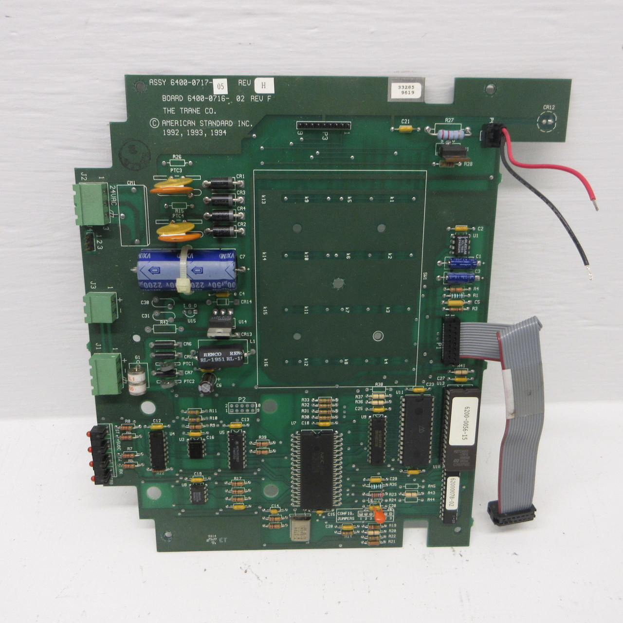 Trane 6400-0717-05 Rev H Control Board For Chiller Adaptive Control ...