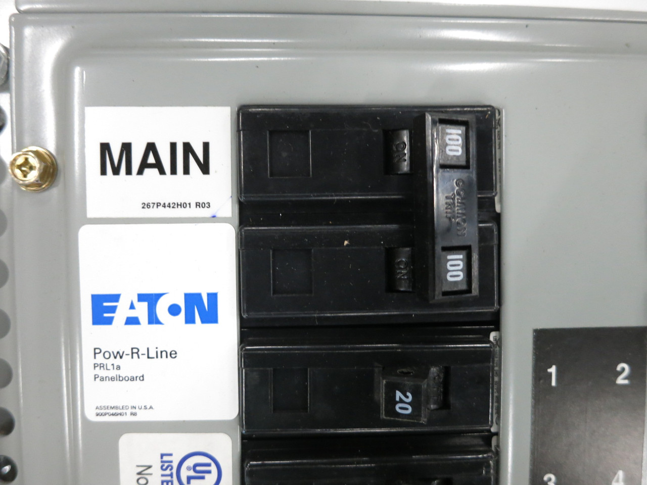 NEW Eaton PRL1a 100A 120/240 V Main Breaker Panel Board 1PH PRL 100 Amp 3R (DW8277-1)