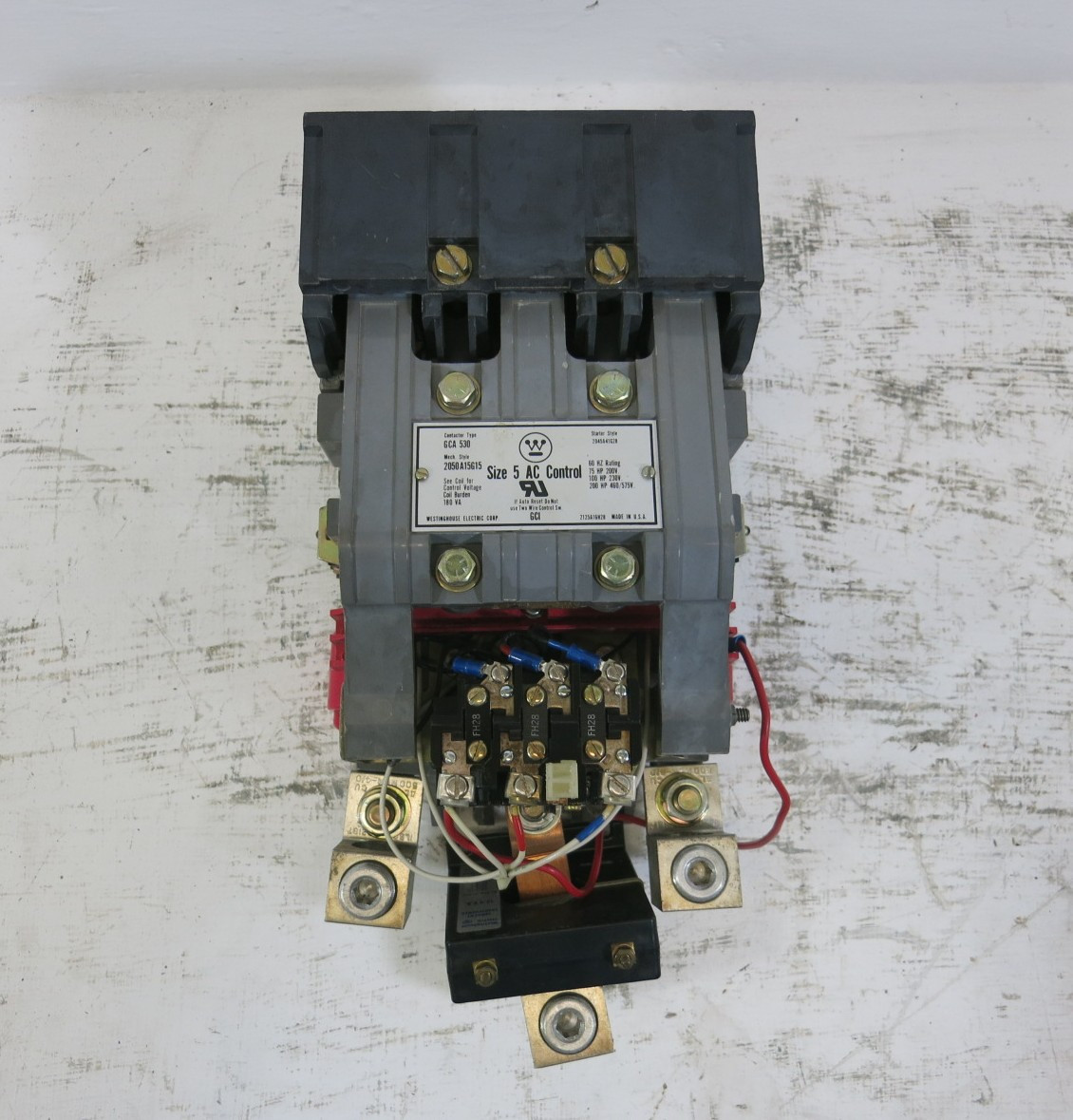 Westinghouse GCA-530 Size 5 Starter Style 2050A15G15 200 HP 120V Coil Sz5 (BJ1129-1)