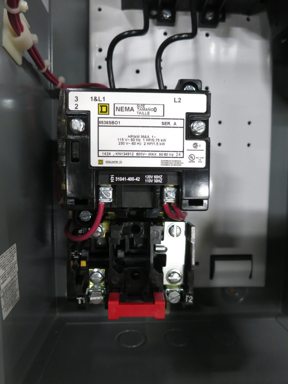 NEW Square D 30A Fusible Size 0 Starter Combination Box 1PH 8536SBO1 2P 120V (DW8287-2)