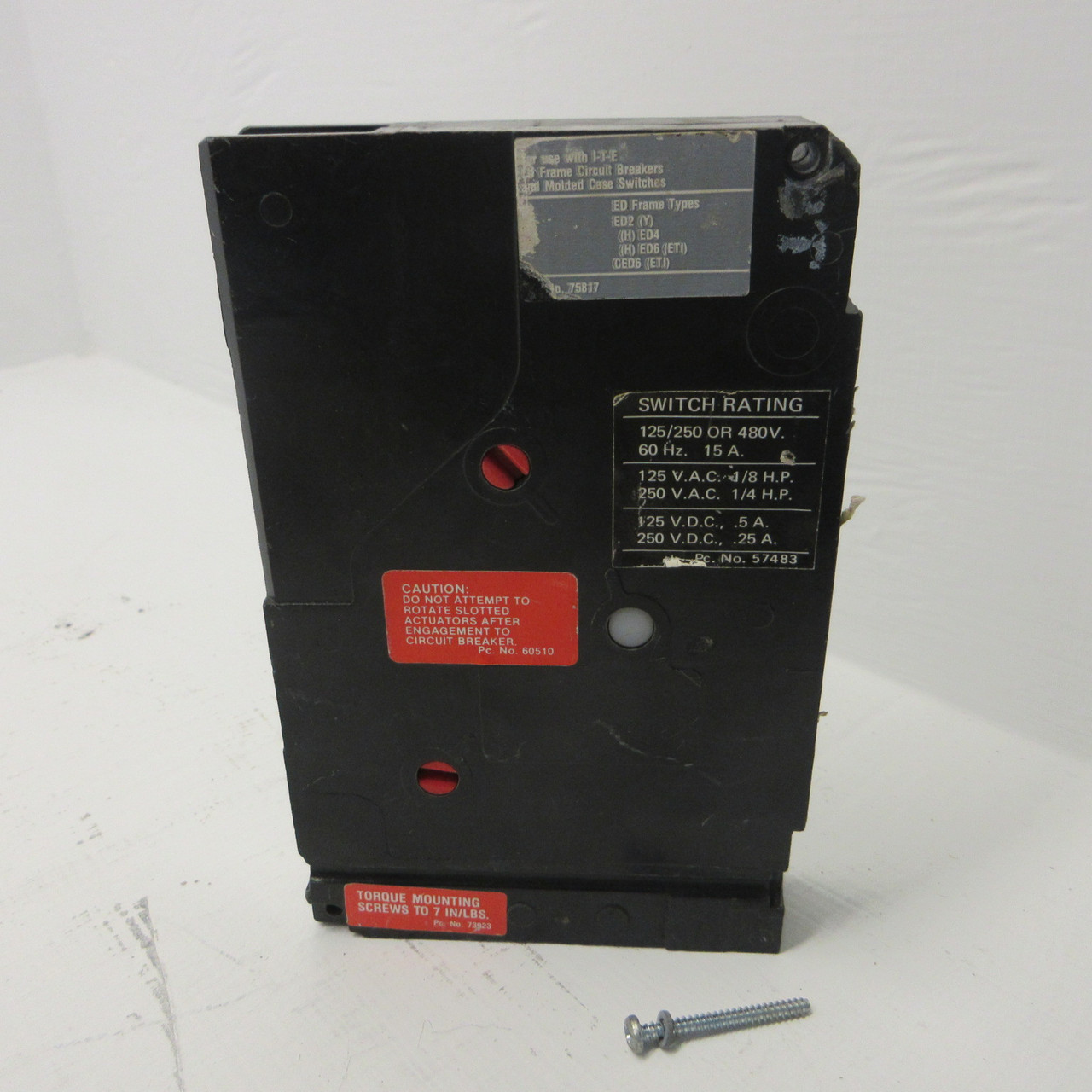 Siemens ITE A01ED64B Auxiliary Switch Alarm Switch Circut Breaker Accessory ED (AH1347-1)
