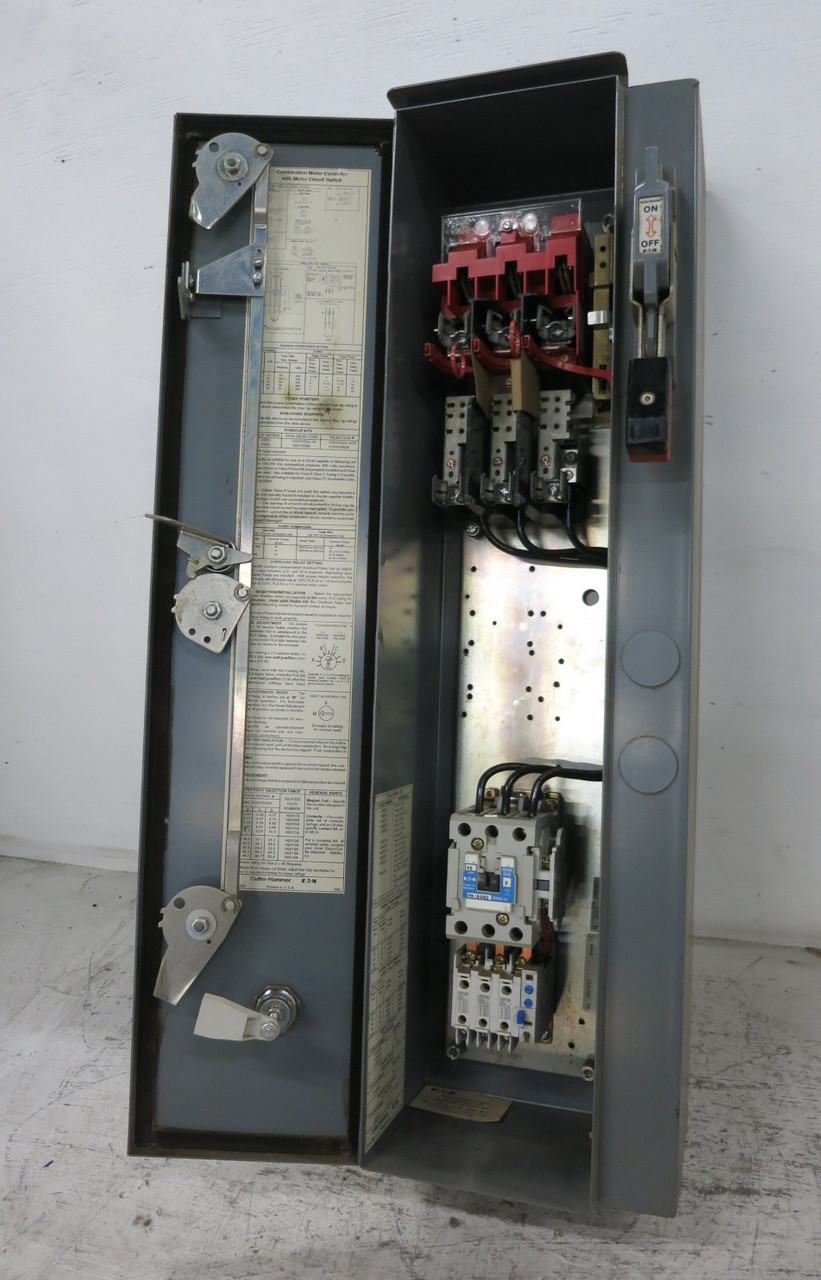 Eaton 60A Fusible Size 2 Starter Combination Box AN16GN0 60 Amp Combo AN30GD0 3R (DW8288-1)