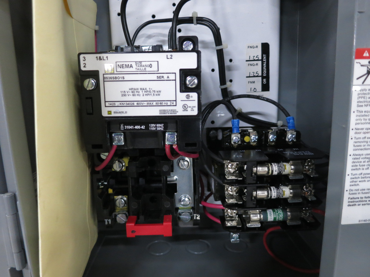 NEW Square D 30A Fusible Size 0 Starter Combo Box 8536SBO1S 30 Amp 240V 2P 1PH (DW8292-3)