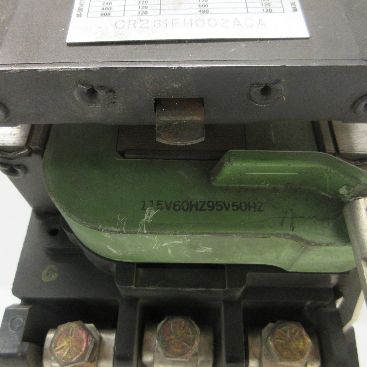 GE CR261FH002ACA Motor Contactor 480/600 VAC 120 Amp 115/95V Coil 55-501336G2 (AH1364-1)