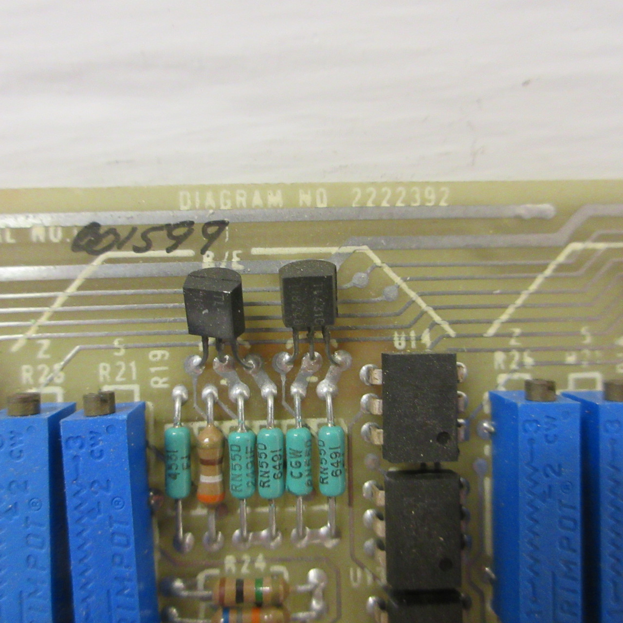 Texas Instruments Assy No. 2222390 PCB PC Board PLC Module Card 2222392 TI (AH1372-4)