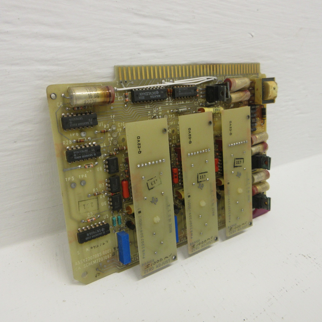 Texas Instruments Assy No. 2207095-0001 J PCB PC Board PLC Card SCHEM 2207097 B (AH1369-3)