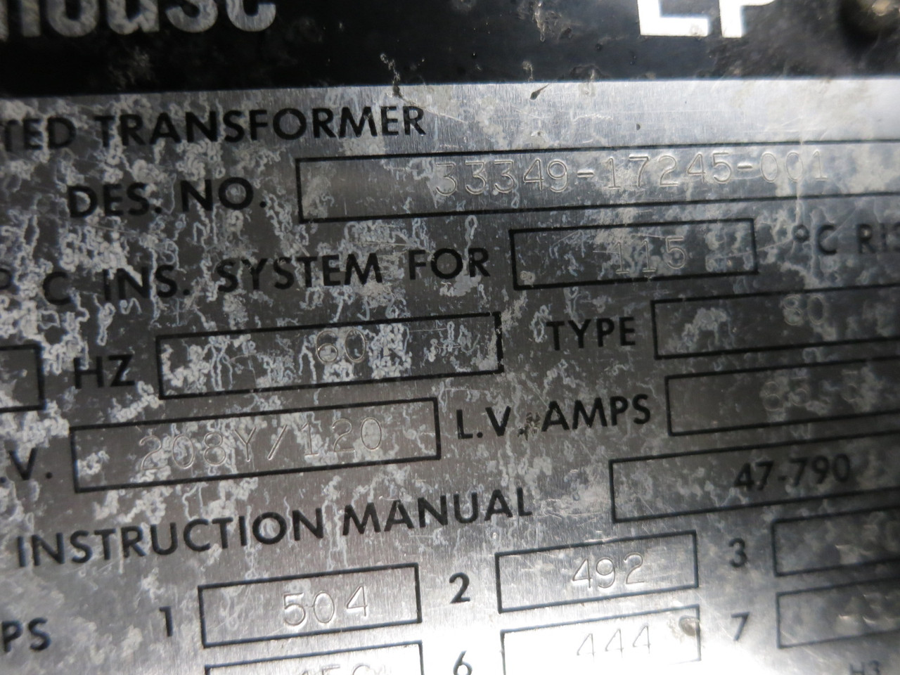 Westinghouse 30 kVA 480 Delta to 208Y/120 V 3PH Transformer Wall-Mount 3R 480V (DW8296-1)