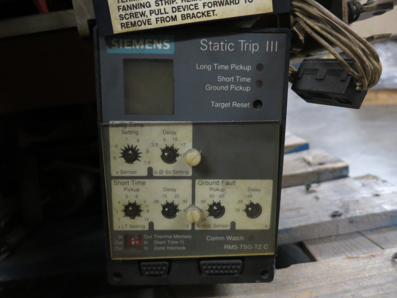 Siemens RL-3200 3200A Breaker LSG Static Trip III RMS-TSG-TZ-C RL3200 3200 Amp (DW8301-1)