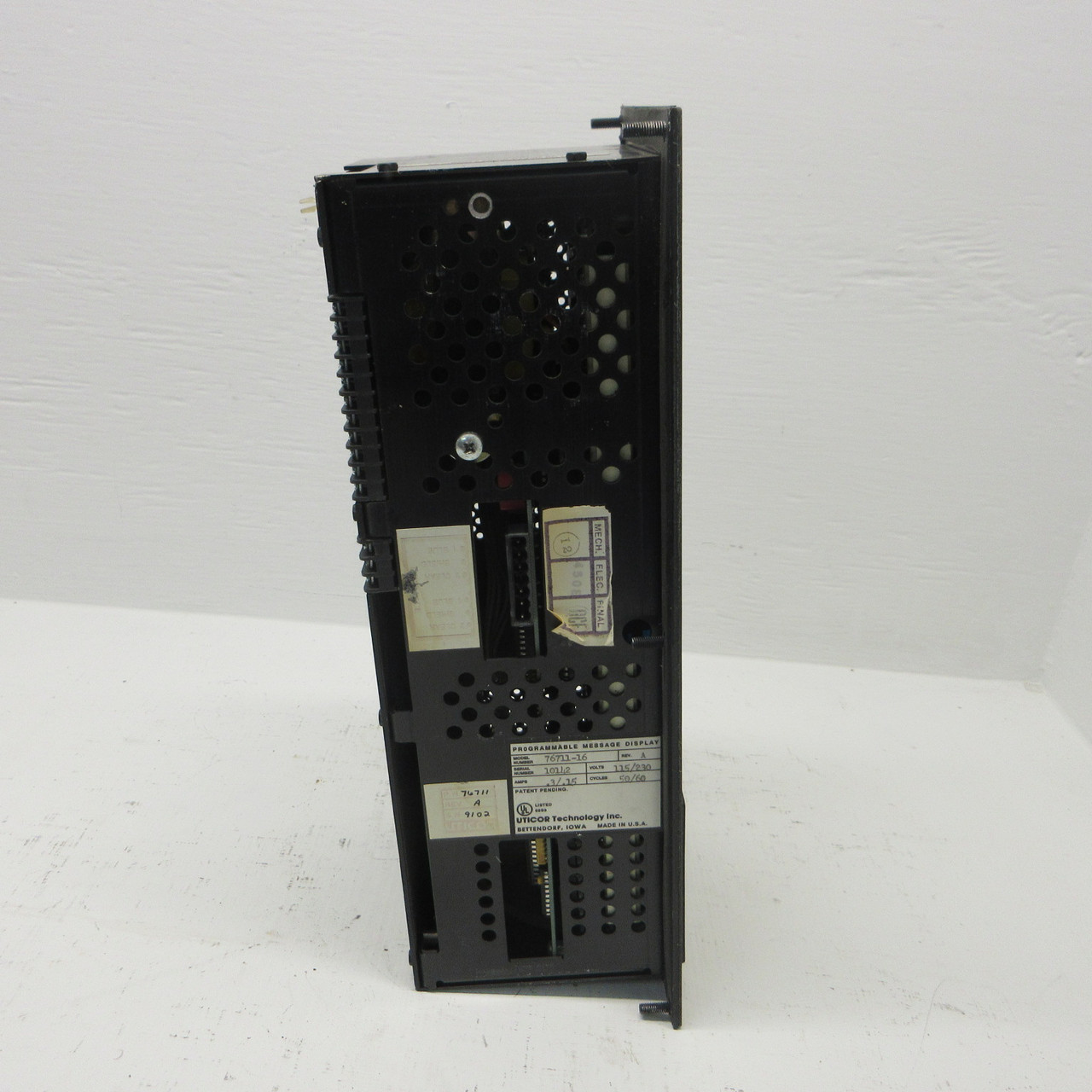Uticor 76711-16 Rev A Programmable Message Display PMD450 115/230V .3/.15A UTI (AH1376-1)