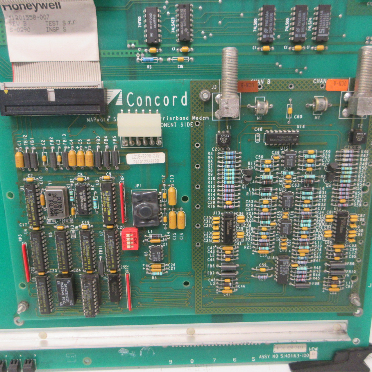 Honeywell 51401163-100 Rev D Process Network Modem PNM PLC Board 51401163-100D (AH1381-1)
