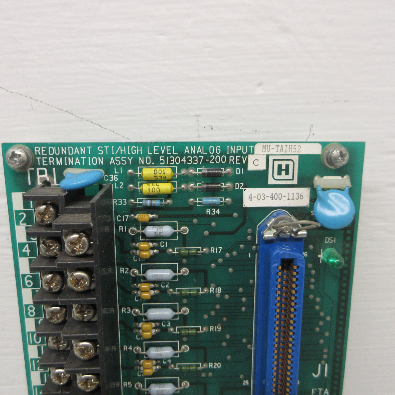 Honeywell MU-TAIH52 Redundant STI/High Level Analog Input 51304337-200 Rev C (AH1378-13)