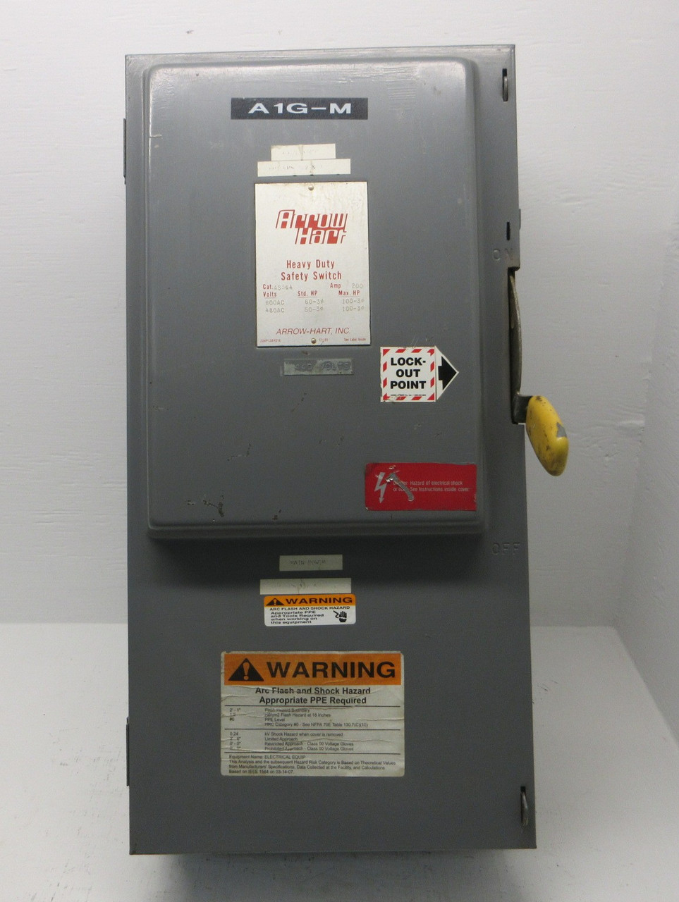 Arrow Hart AS364 200A 600V Fusible Safety Switch Disconnect 200 Amp w/ Fuses (AH1401-1)