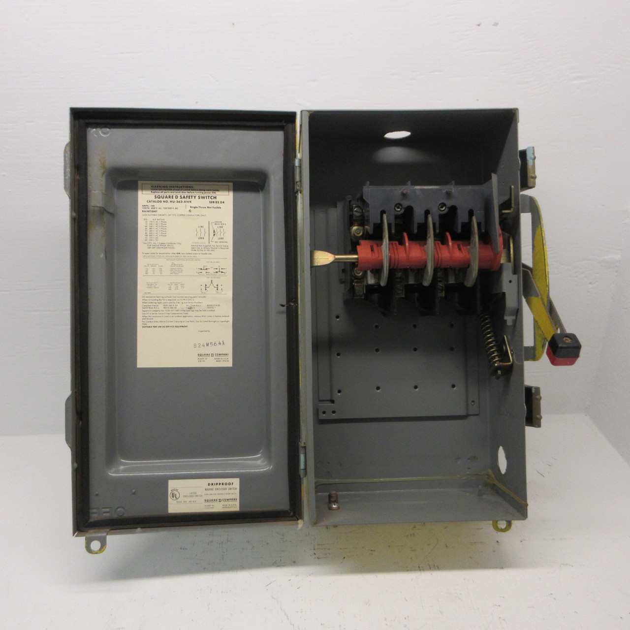 Square D HU-363-AWK 100A 600V 3R Non-Fusible Disconnect Switch 100 Amp (painted) (AH1406-2)