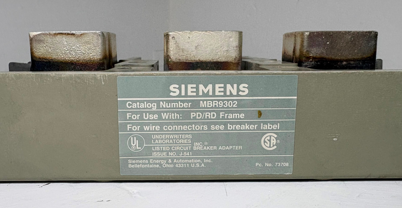 Siemens MBR9302 1600-2000 Amp Mounting Block Pair PD RD Sentron Breaker 2000A (EM5931-2)