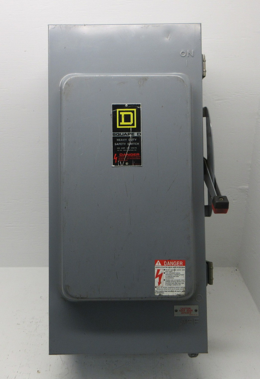 NEW Square D H224AWK 200A 240V 2P Non-Fusible Disconnect Switch 200 Amp 3R NNB (AH1414-1)