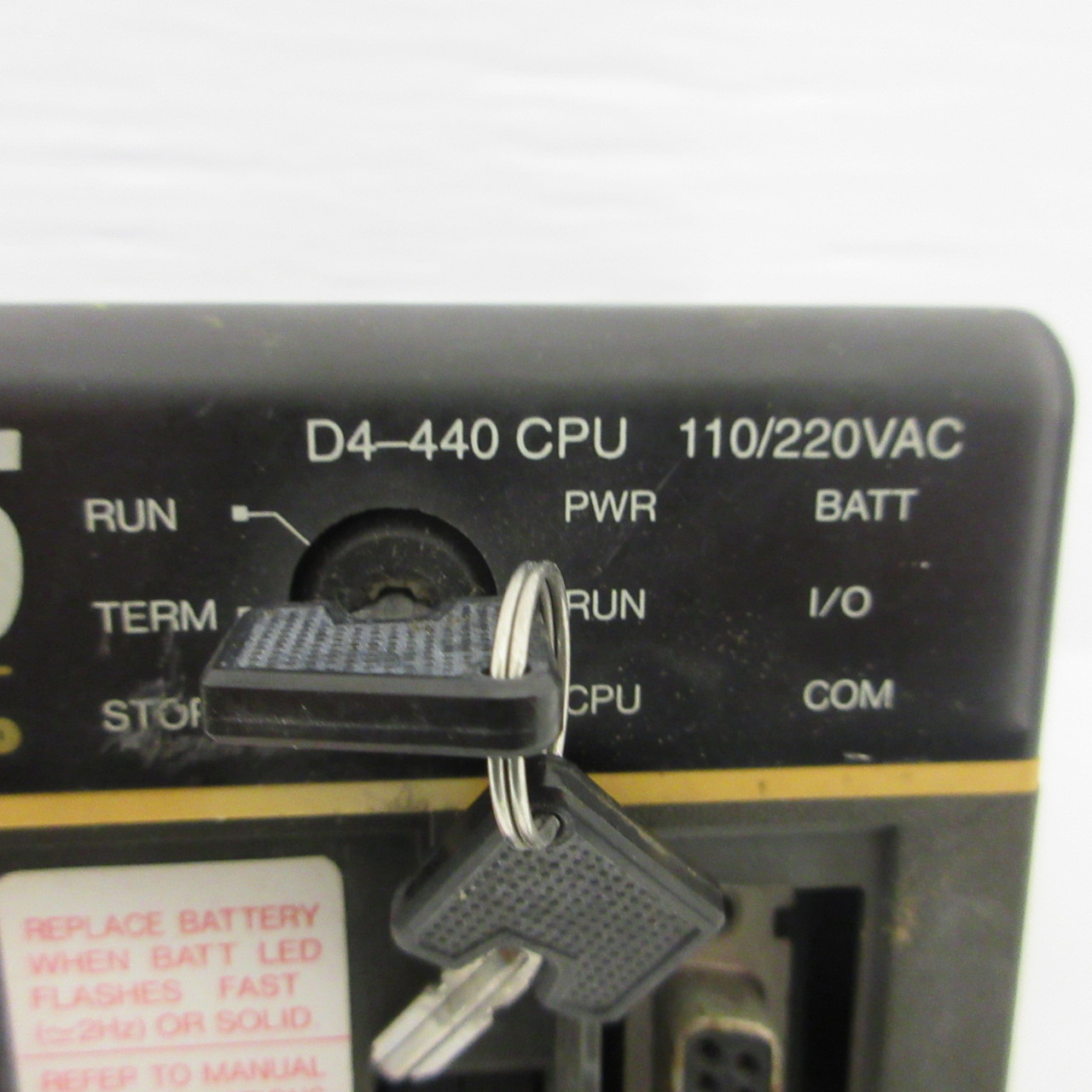 PLC Direct Koyo D4-440 CPU Direct Logic 405 CPU Module w Keys (chipped, no door) (AH1311-1)