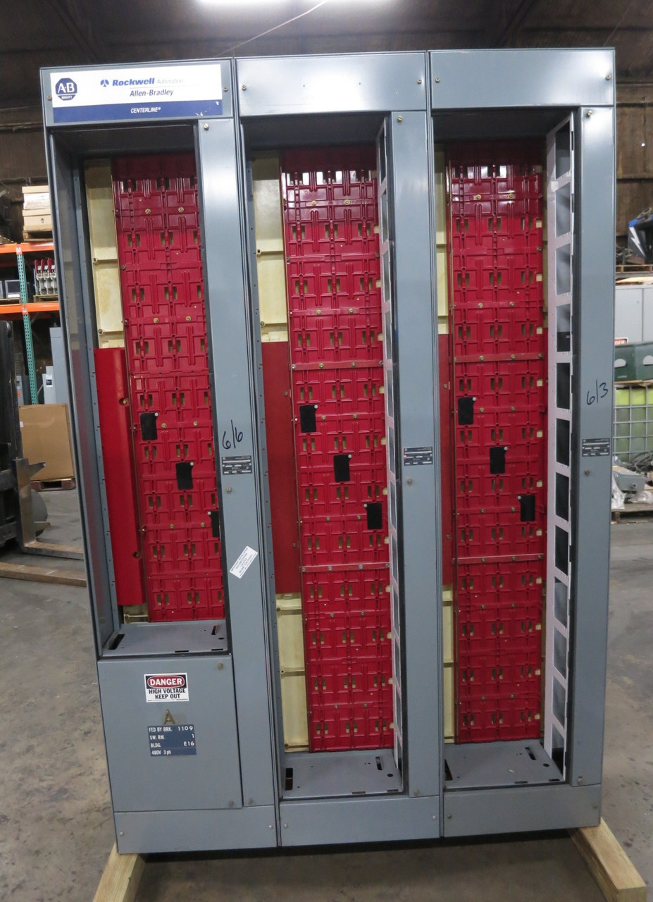 Allen Bradley Centerline 2100 600/300 Amp 3x MCC Section Motor Control Center ML (DW8322-1)