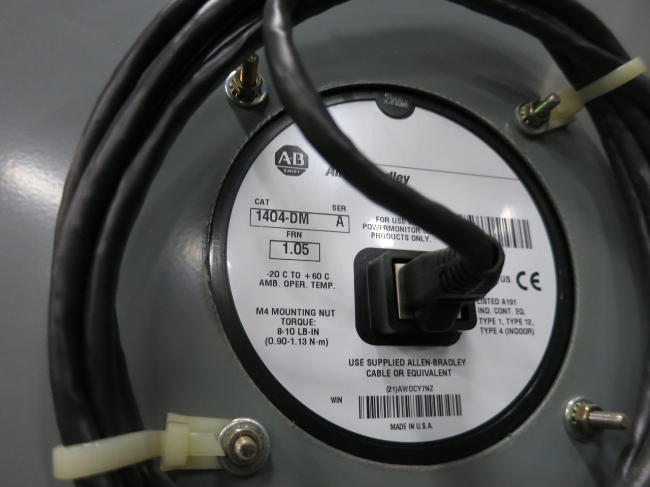 NEW Allen Bradley Centerline 2100 600/300A 3x MCC Section 1404-M605A-000 Meter (DW8321-1)