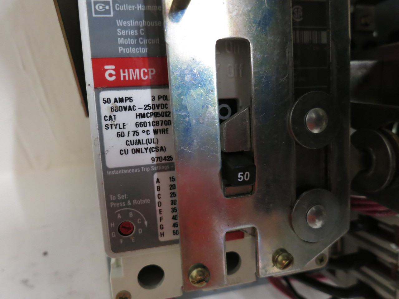 Eaton Freedom Unitrol 50A Breaker Size 2 Starter 12" MCC Bucket HMCP AN16GN0 50 (DW8330-2)