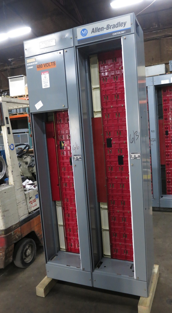 Allen Bradley Centerline 2100 600A 2x Section MCC Motor Control Center 600 Amp M (DW8334-1)