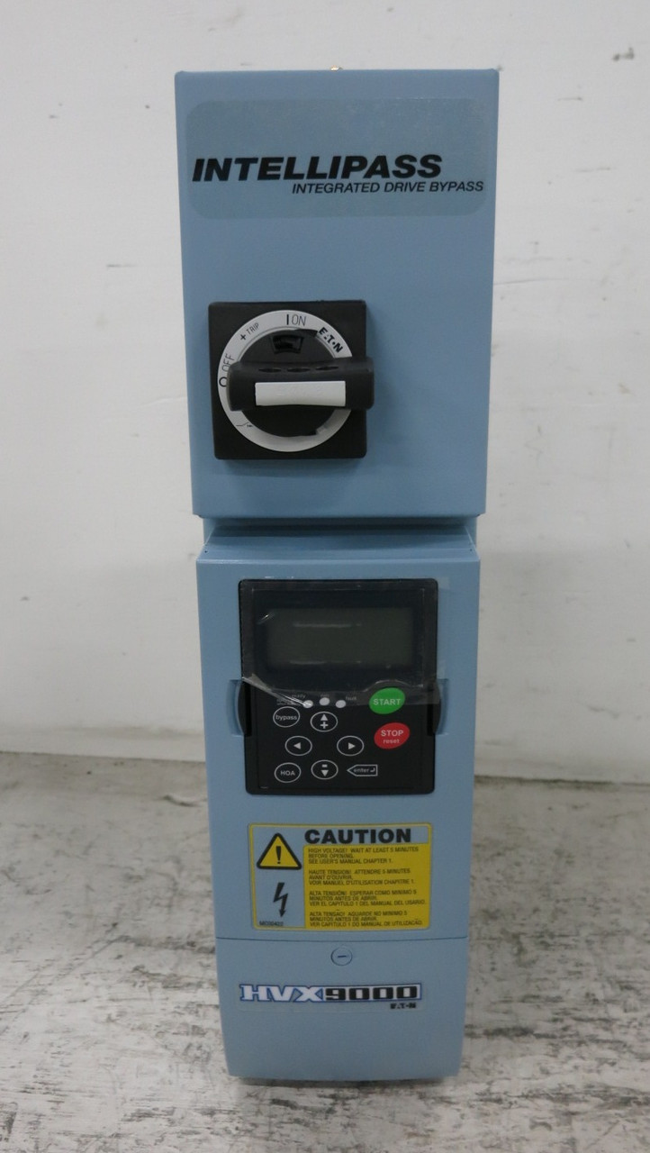 Eaton HVX00714B1B5C2P6 7.5 HP HVX9000 VS Drive IntelliPass Bypass 480V SVX006A1 (DW8337-1)