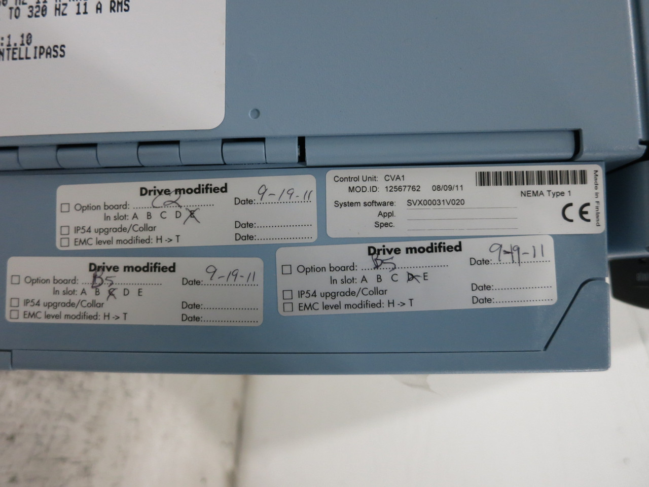 Eaton HVX00714B1B5C2P6 7.5 HP HVX9000 VS Drive IntelliPass Bypass 480V SVX006A1 (DW8337-1)