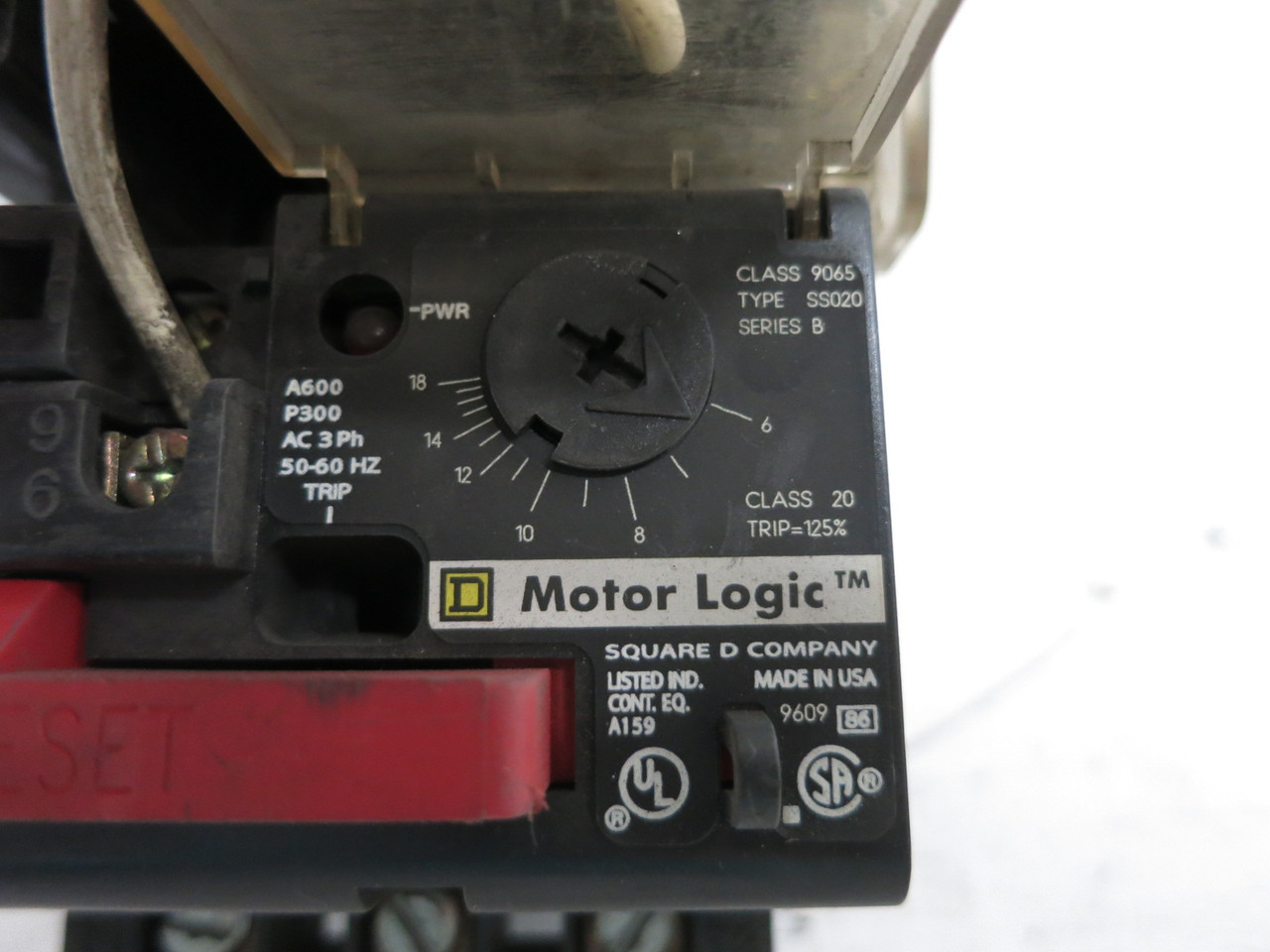 Square D 8536SCO3H200S Size 1 Motor Starter 120V Coil Motor Logic 9065-SS020 (DW8345-1)