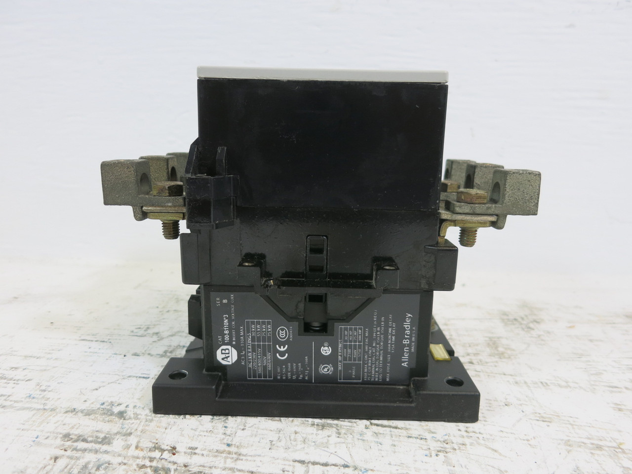 Allen Bradley AB 100-B110N*3 110 Amp Motor Contactor 600Vac 120V Coil 100 HP (BJ1132-49)
