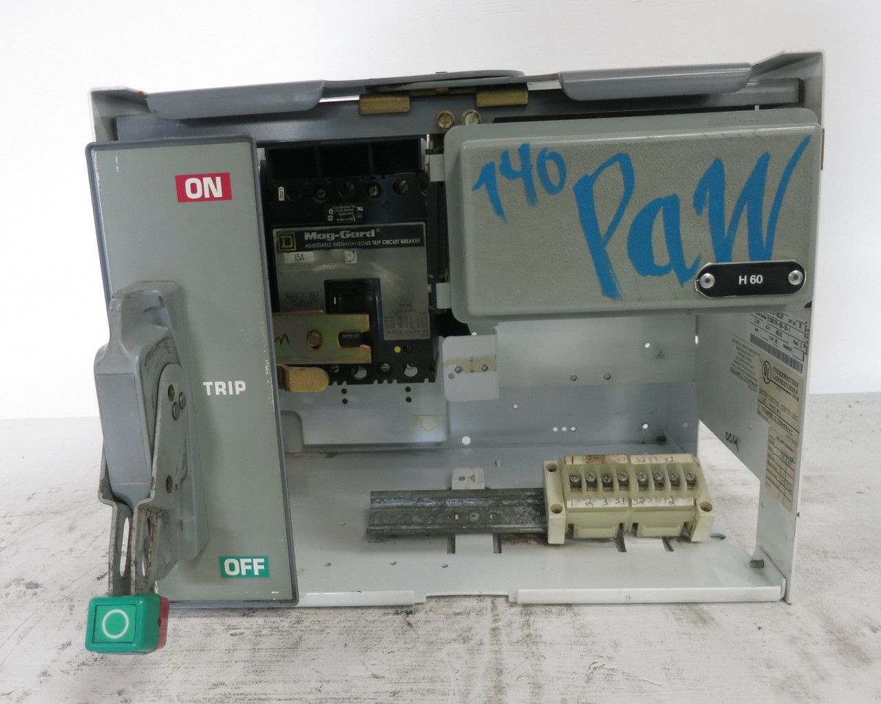 Square D Model 6 15A Breaker Feeder 12" MCC Bucket Mod 6 15 Amp Motor Control (DW8351-30)