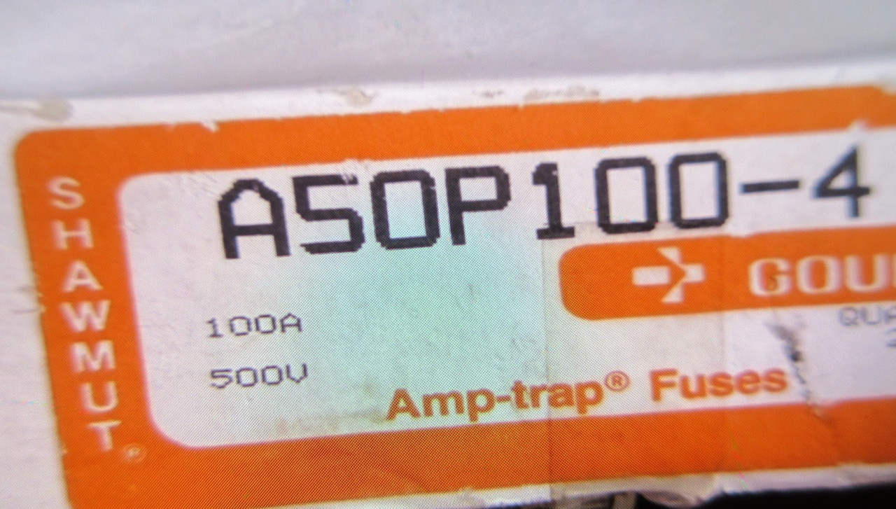 NEW Gould Shawmut Amp-Trap A50P100-4 Fuses 100A 500V Form 101 Type 4 (LOT OF 3) (AH1452-10)
