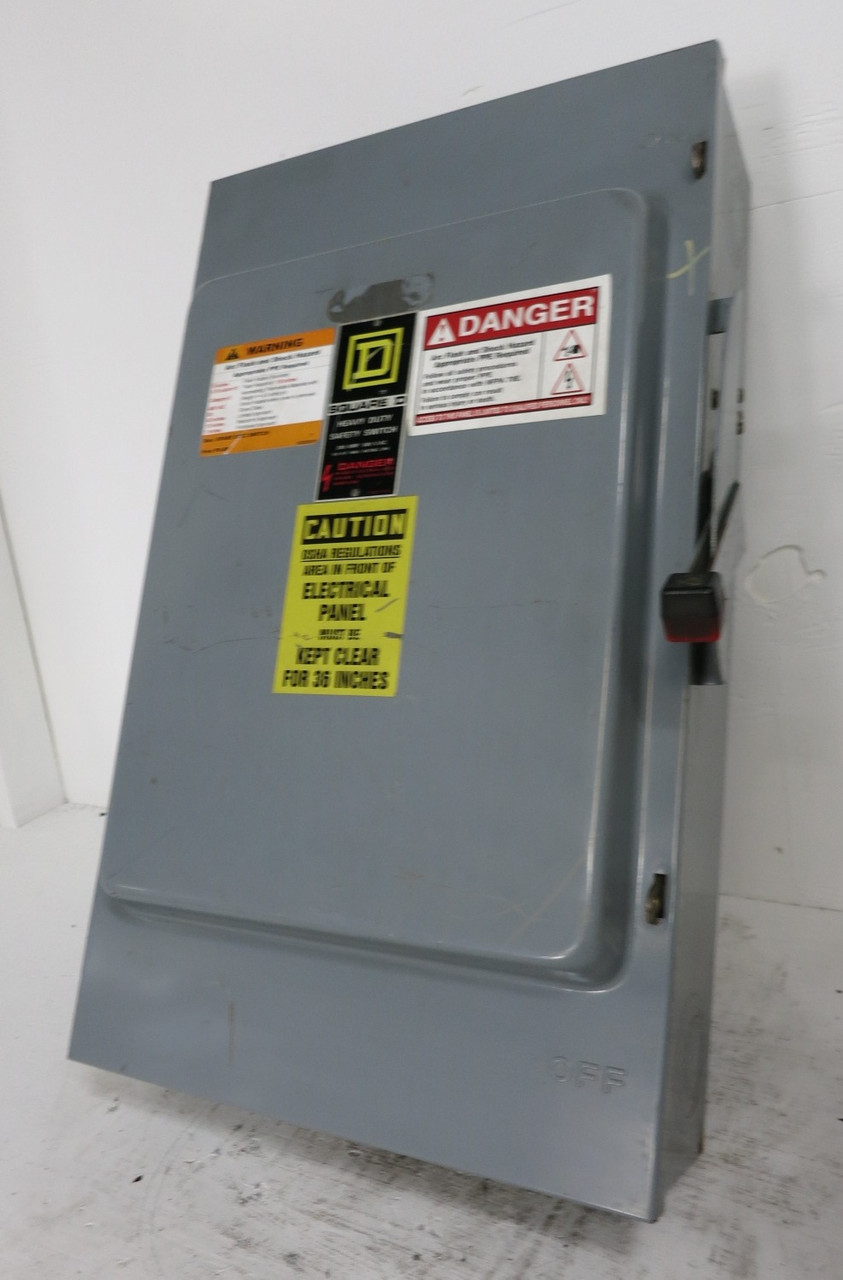 Image of Square D H364N 200A 600V Fusible Safety Switch Disconnect 200 Amp H-364-N E1