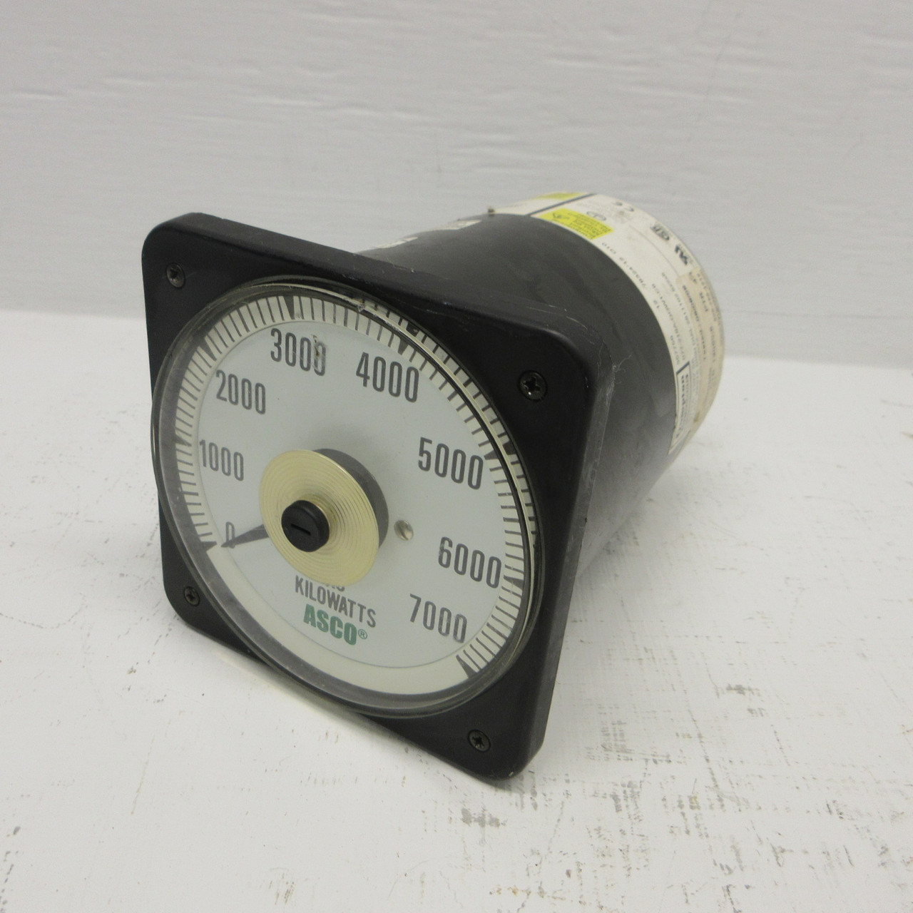 ASCO BLS-77 AC Kilowatts Panel Meter 491942-113-D-E1 (Range 0/7000 AC Kilowatts) (AH1459-1)