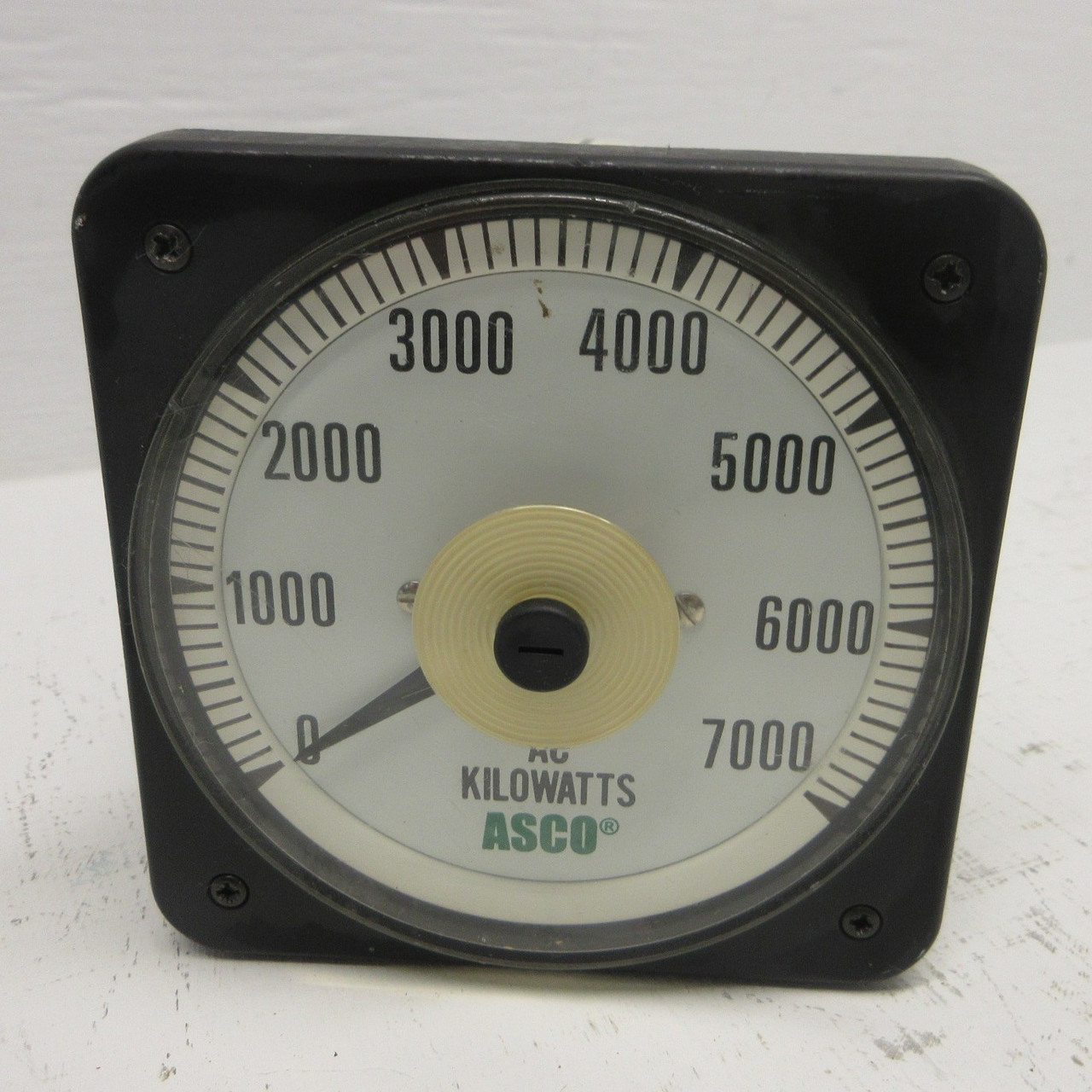 ASCO BLS-77 AC Kilowatts Panel Meter 491942-113-D-E1 (Range 0/7000 AC Kilowatts) (AH1459-1)