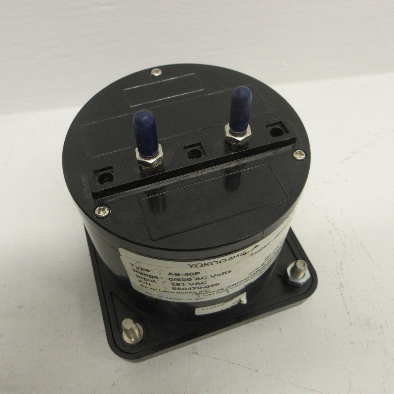 ASCO AB-40P AC Volts Panel Meter 550470-028 0/600VAC (Range: 0/600 AC Volts) (AH1457-1)