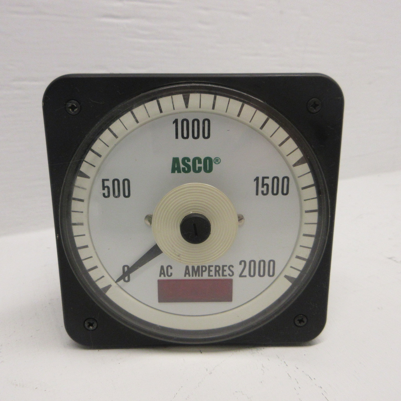 ASCO 077-DI AC Amperes Panel Meter 503592-014-D 5AAC 24VDC (Range: 0/2000 AAC) (AH1455-1)