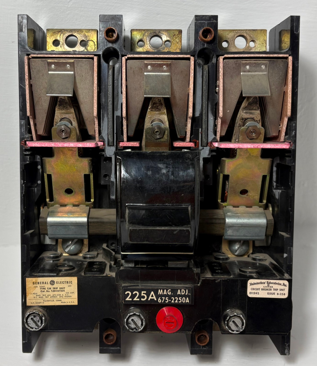 GE TJK436F000 400A Circuit Breaker w/ 225 Amp Trip 480/600V 3P General Electric (EM5953-1)