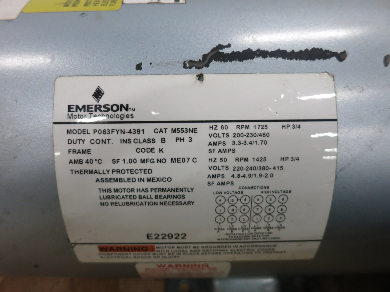 NEW Gast 1HAB-10-M100X Piston Air Compressor Pump 3/4 HP 230 M553NE P063FYN-4391 (DW8371-1)
