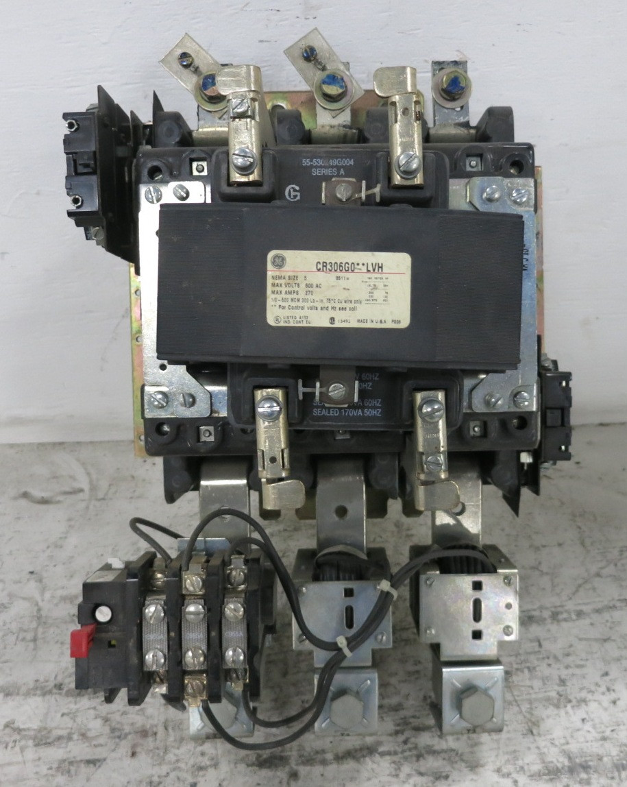 GE CR306G0**LVH Size 5 Motor Starter 480V Coil 200 HP CR306G0 (DW8369-1)