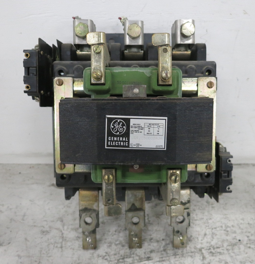 GE CR205G000AJA Size 5 Motor Contactor 480V Coil 200 HP  480 VAC CR205G0 (DW8367-1)