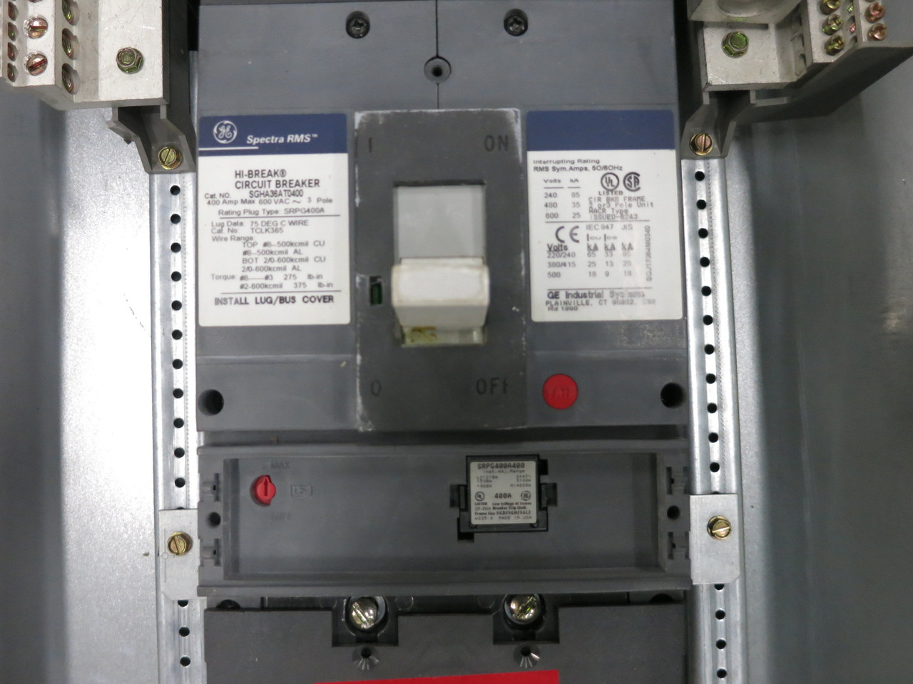 GE AEF3424KB 400A Main Breaker Panel Board 480Y/277 A Series II 4W 400 Amp SGHA (DW8366-1)