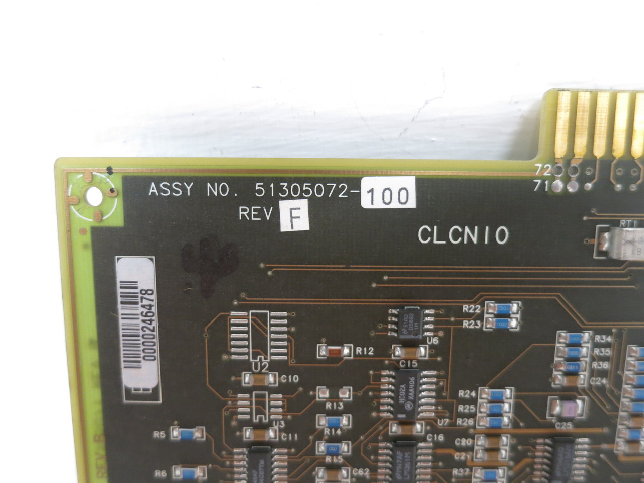 Honeywell 51305072-100 Rev F CLCNIO CLCN-A/B I/O Board 51305071 PCB PLC Card LCN (DW8382-1)