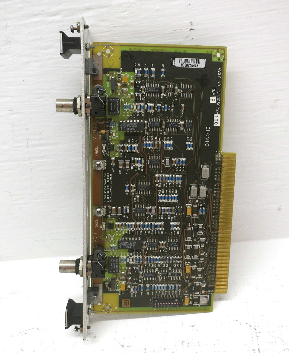 Honeywell 51305072-100 Rev F CLCNIO CLCN-A/B I/O Board 51305071 PCB PLC Card LCN (DW8382-1)