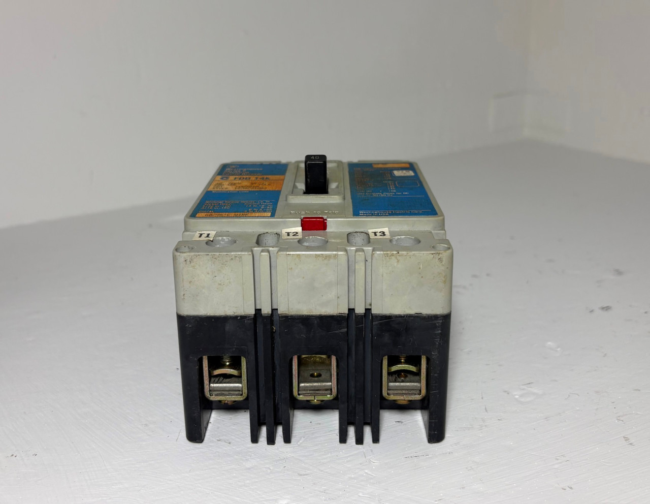 Westinghouse FDB3040L 40A Circuit Breaker Matte Blue Gray 600V 3P FDB3040 40 Amp (EM5958-1)