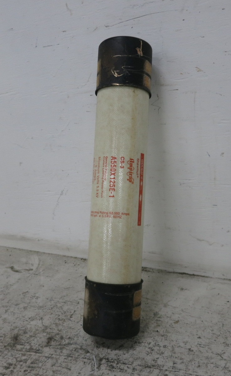 Image of Gould Shawmut A550X125E-1 125E Amp 5.5 kV Current Limiting Power Fuse CS-3 125A